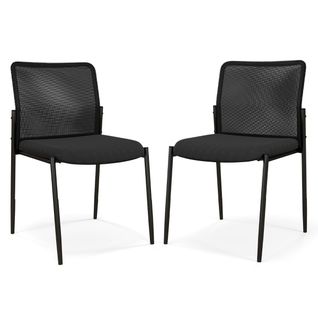 Lot De 2 Chaises De Salle D'attente Empilables Avec Siège Rembourré Chaises Pour Bureau