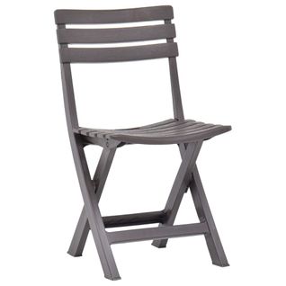 Lot De 2 Chaises De Jardin Pliables - Fauteuils D'extérieur Plastique Mocha A611