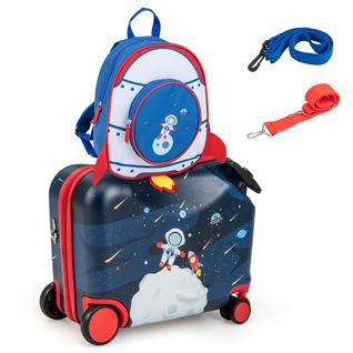 18" Valise à Roulettes Enfants Avec 12" Sac à Dos Bagages à Main Pour Voyage Avec Poignée