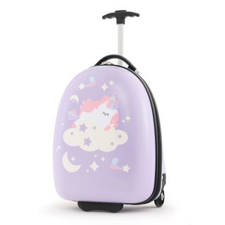 Valise Enfants à Roulettes 16" Avec Coque Rigide Bagage Enfants Avec Poignée En Aluminium