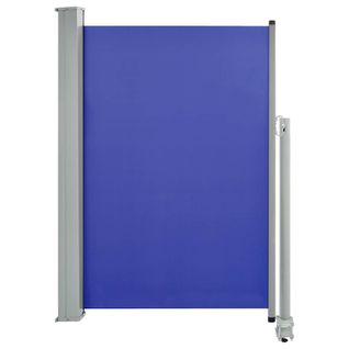 Store Banne - Auvent Latéral Rétractable De Patio 120x300 Cm Bleu At401