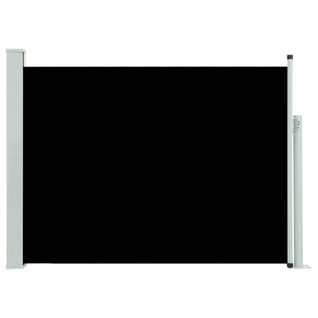 Store Banne - Auvent Latéral Rétractable De Patio 120x500 Cm Noir At407