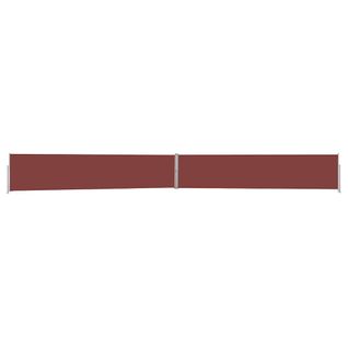 Store Banne - Auvent Latéral Rétractable De Patio 140x1200 Cm Marron At418