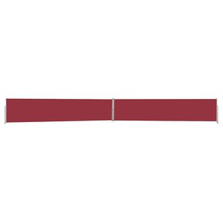 Store Banne - Auvent Latéral Rétractable De Patio 140x1200 Cm Rouge At419
