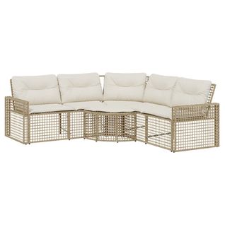Canapé De Jardin Et Coussins Et Repose-pied En Forme De L Rotin