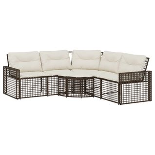 Canapé De Jardin Et Coussins Et Repose-pied En Forme De L Rotin