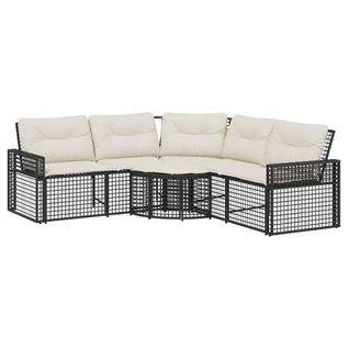 Canapé De Jardin Et Coussins Et Repose-pied En Forme De L Rotin
