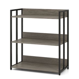 Étagère, Bibliothèque, Meuble De Rangement Industriel Réglables 70 X 35 X 81 Cm Gris