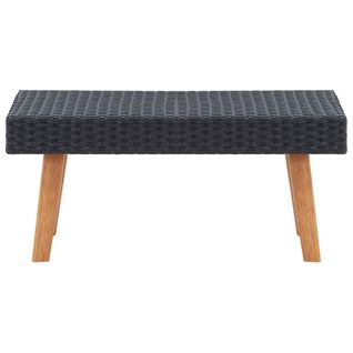 Table Basse Table De Salon - De Jardin Résine Tressée Noir Z1077