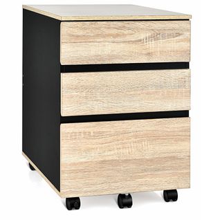 Caisson De Bureau Rangement Bureau Sur Roulettes 3 Tiroir Pour Feuilles A4 Lettre Légal Dossiers