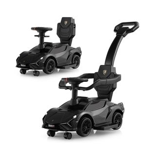 Voiture à Pousser 3 En 1 Pour Enfants Voiture Pied-au-sol Sous Licence Lamborghini Garde-corps