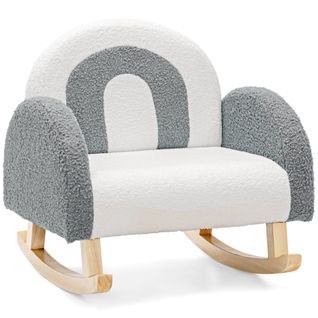 Siège Enfant Canapé Enfant à Bascule En Peluche Fauteuil Charge 50kg Jolis Cadeaux Pour Garçon