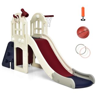 Toboggan Pour Enfant 6 En 1 - Glisse De 140 Cm 3-8 Ans Toboggan Intérieure et Extérieure Bleu
