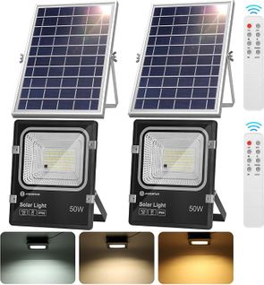 Projecteur Solaire LED D’extérieur Avec Panneau Solaire,50w,dimmable 6500k 5000mah