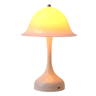 Lampe Table Sans Fil LED Blanche - Chevet Tactile Dimmable 3 Couleurs, USB Rechargeable