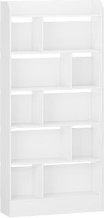 Bibliothèque, Meuble De Rangement Livres, Présentoir, Pour Salon, Chambre, Bureau, Blanc