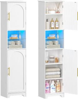 Meuble Colonne Salle De Bain,placard Rangement,armoire De Salle De Bain Avec 2 Portes Et 1 Tiroir