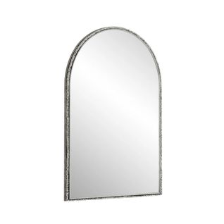 Miroir Mural Arqué 91x61cm, Miroir De Courtoisie Ou Décoration Murale, Argent