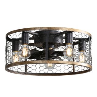 Ventilateur De Plafond Industriel à Cage 20'',avec 7 Pales En Abs,télécommande,moteur Cc Réversible