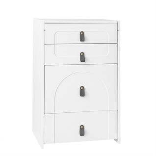 Coiffeuse Blanche Avec 3 Tiorirs, LED, Miroir Et Tabouret De Maquillage