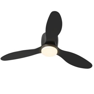 Ventilateur Noir 115×115×20 Cm Avec LED, 6 Vitesses, Abs