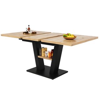 Table à Manger Bois Extensible 118-157x70x75 Cm, Pour Cuisine Et Salon, Table à Manger