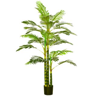 Plante Artificielle Palmier 190 Cm Avec Pot, Décorative Pour Salon Et Bureau