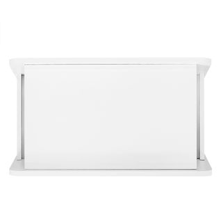 Table D’appoint Blanche, Mobile, Roulettes, Gain De Place Salon/chambre, Mdf/panneaux Particules