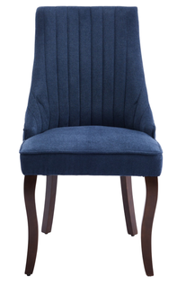 Chaises De Salle à Manger En Chenille 50 X 64 X 95,5 Cm, Lot De 2, Pieds En Bois Massif, Bleu