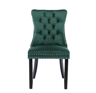 Chaises De Salle à Manger Modernes En Velours 50 X 62 X 95 Cm, Lot De 2, Avec Bordure Cloutée, Vert