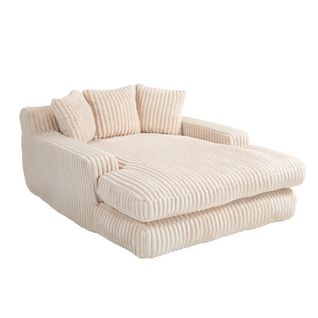 Canapé-lit 1 Place Convertible Avec 3 Coussins, Ergonomique, Mousse Haute Densité, Beige