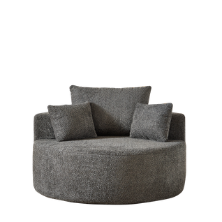 Fauteuil Relax En Chenille Gris, Modulable Et Sans Montage Pour Salon Et Chambre