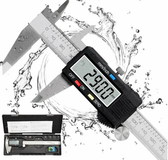 Double Décimètre Numérique Professionnel En Acier Inoxydable - Grand Écran Numérique - 0-150 Mm