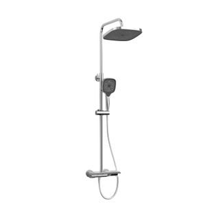 Colonne De Douche Thermostat Chrome 2 Sorties Jet Cascade
