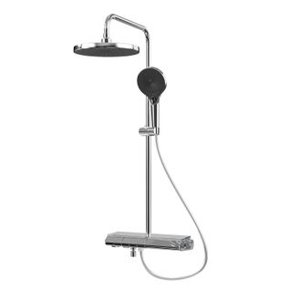 Colonne De Douche LED Thermostatique Chrome 3 Jets Et Bec Bain