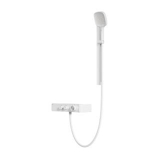 Colonne De Douche Thermostatique Blanc Mat Design Minimaliste Séparé