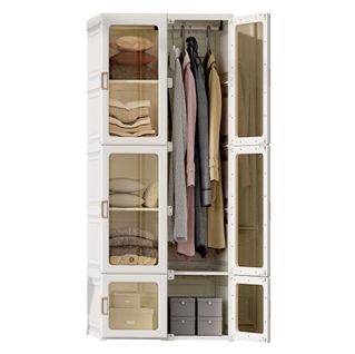 Armoire De Rangement, Portes Magnétiques, Blanc, 50x170x69 Cm