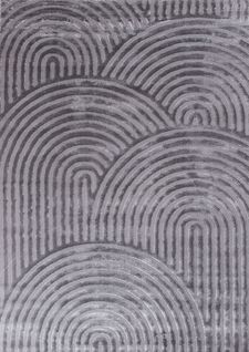 Tapis De Salon Gris Graphique Bianca 80x150 Cm