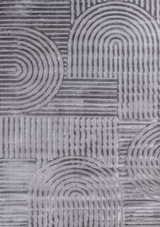 Tapis De Salon Gris Graphique Bianca 80x150 Cm