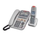Téléphone Senior Filaire Avec Combiné Sans Fil Amplifié Et Touches De Mémoires Directe Powertel 2880