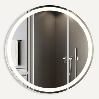 Miroir Lumineux Salle De Bain Rond 60 Cm LED Mural Interrupteur Tactileip44 Réglable 3000k-6500k
