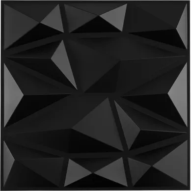 Lot De 50 Panneaux Muraux 3d,décoration Murale En Pvc Résistant Au Feu,30 X 30 Cm (4,5 ㎡,noir)