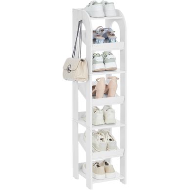 Meuble À Chaussures À 2 Compartiments, Meuble D‘Entrée, Séparateur Réglable, 12 Paires De