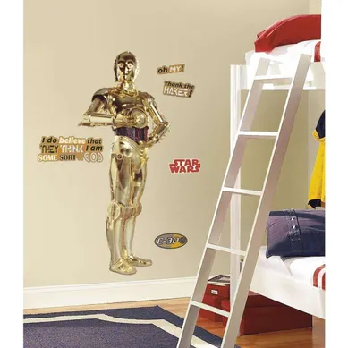 Stickers Repositionnables Géants C-3po, Personnage De Star Wars 146x61 - Star Wars C-3po