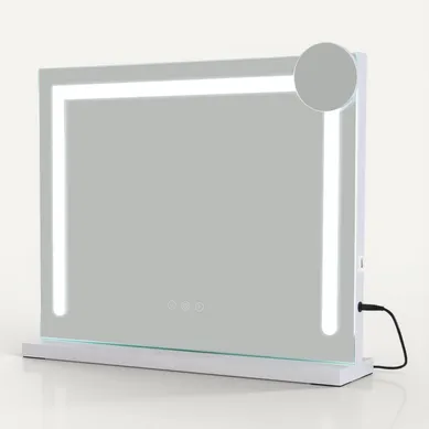 Miroir De Maquillage Avec éclairage Variable Avec 3 Modes D'éclairage De Couleur Grossissant 5x USB