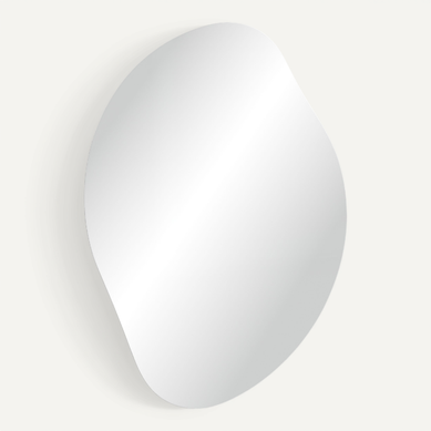 Miroir Décoratif Asymétrique, Forme Pétale, 60 X 45 Cm