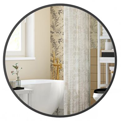 Miroir, Miroir Mural, Diamètre 40,7 Cm, Cadre En Métal, Facile à Installer, Noir Miroir, Miroir Mural, Diamètre 40,7 Cm, Cadre En Métal, Facile à Installer, Noir