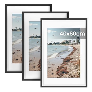 Cadres Photo Muraux, Lot De 3, En Pvc Pour Décoration, 62 X 42 X 1,5 Cm, Noir