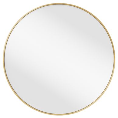 Miroir Rond, Diamètre 61 Cm, Cadre En Métal, Facile à Installer, Doré