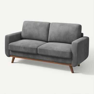 Canap 2 places avec oreillers gris fonc 140 cm velours Canap 2 places avec oreillers gris fonc 140 cm velours